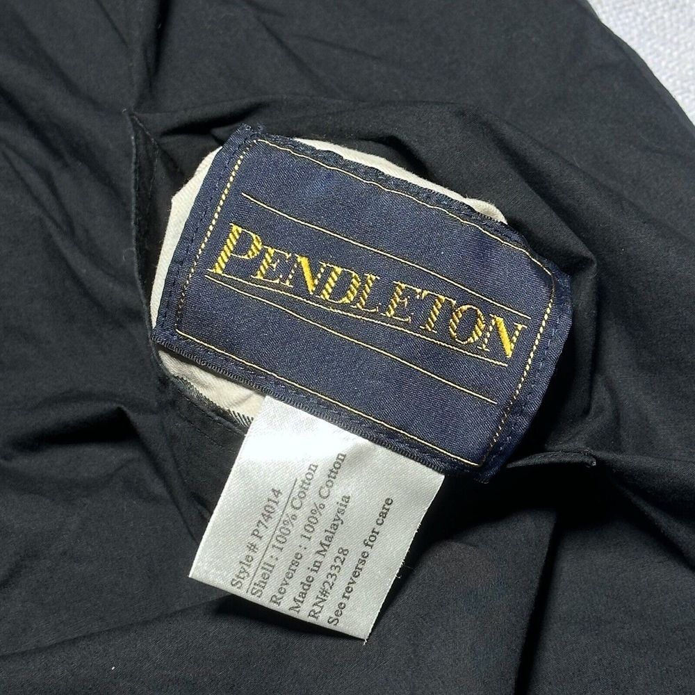 Pendleton Reversible Plaid Check & Black‎ Long Button Jacket Women's Size M/L - Picture 8 of 13